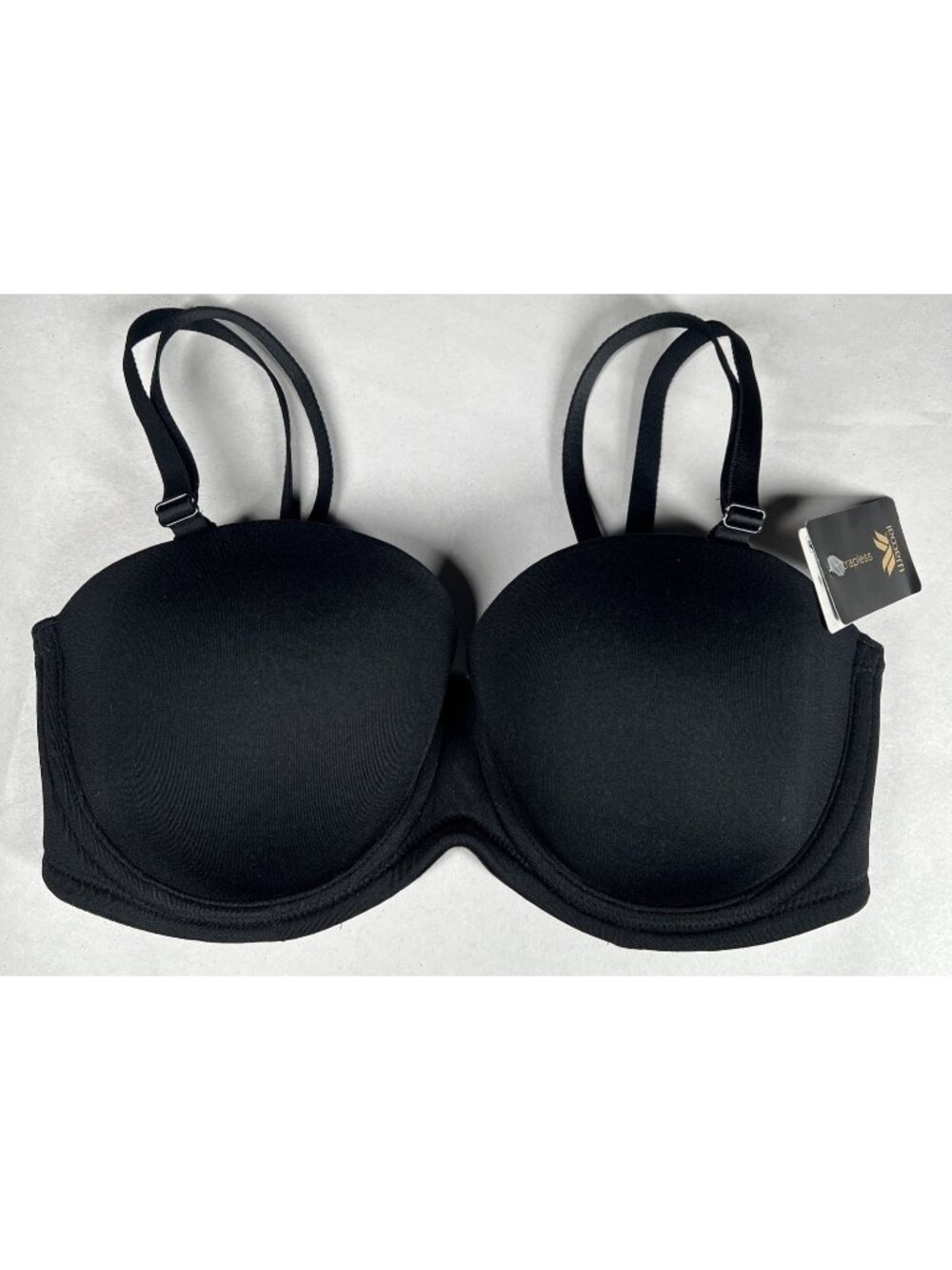 Wacoal Red Carpet Strapless Convertible Push Up Underwire Bra 34D Black